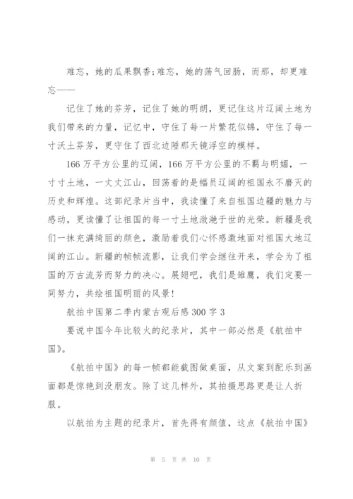 航拍中国第二季内蒙古观后感300字5篇.docx