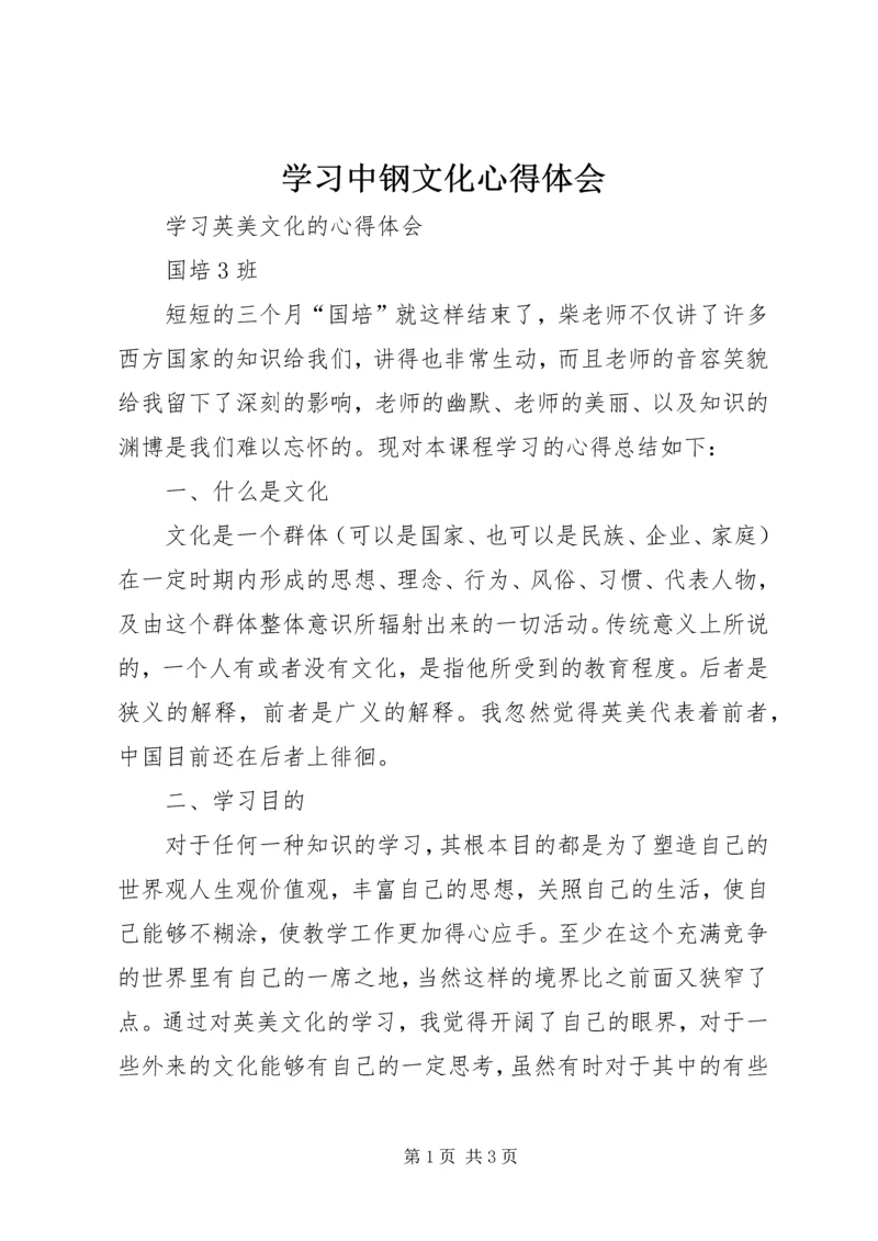 学习中钢文化心得体会 (3).docx