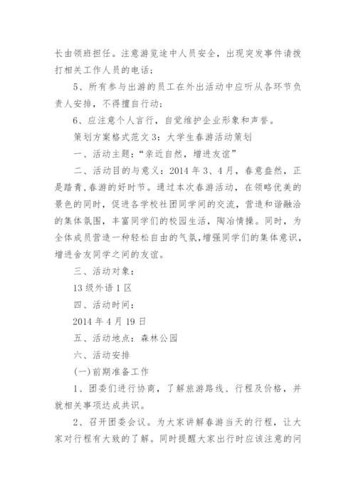 策划方案格式范文3篇.docx