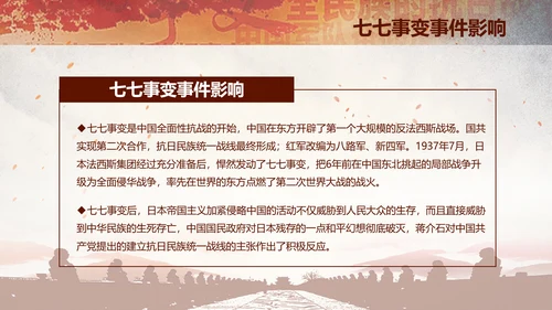 学习纪念卢沟桥事变七七事变历史简介PPT