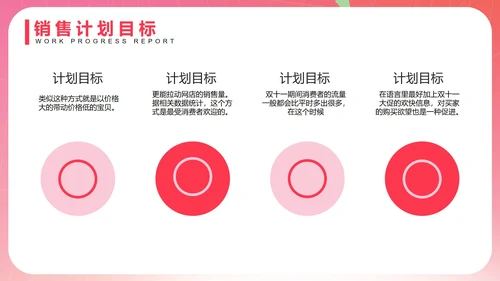 粉色礼盒双十一活动策划PPT模板