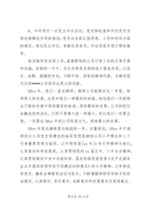 企业党支部某年工作计划.docx