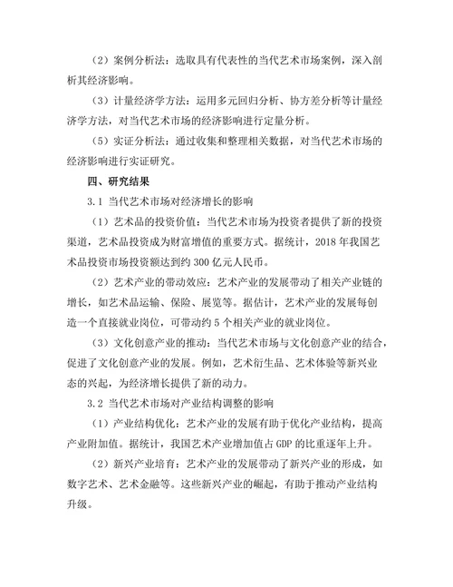 当代艺术市场的经济影响分析