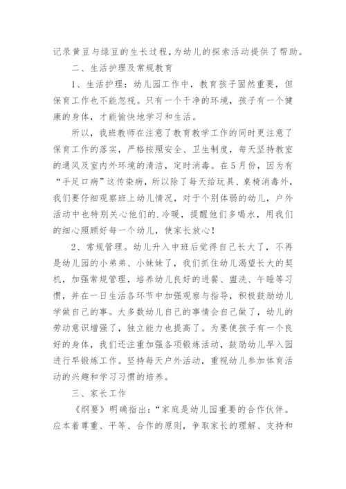 幼儿中班学期教学工作总结.docx