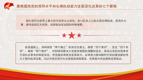 聚焦提高党的领导水平和长期执政能力：全面深化改革的七个聚焦系列党课ppt