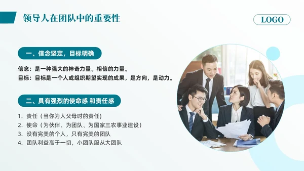 蓝色简约团队建设与团队管理PPT模板宣传PPT动态PPT企业管理