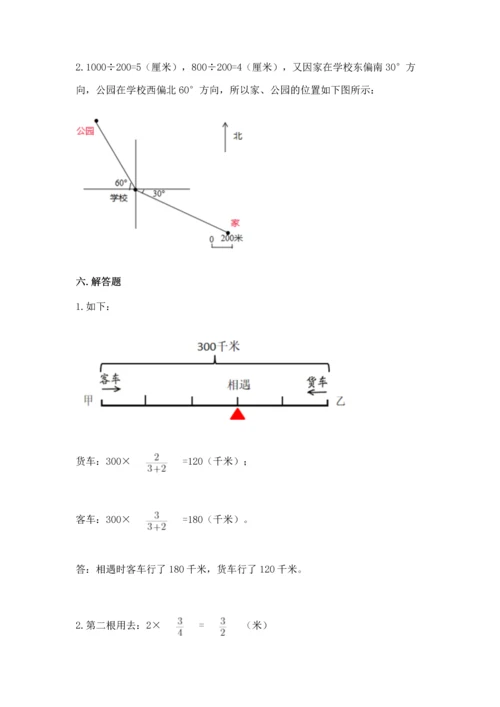人教版六年级上册数学期中测试卷【研优卷】.docx