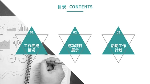 商务风公司部门个人工作总结计划通用PPT模板