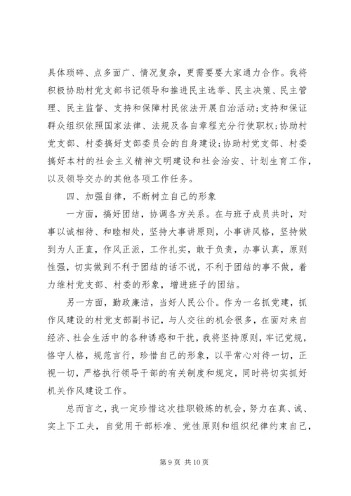 乡镇挂职干部工作计划.docx