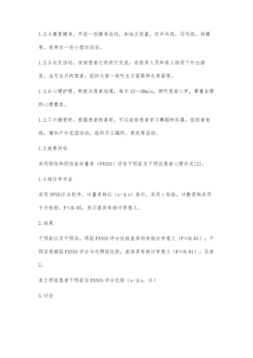 实施个性化护理促进精神分裂症患者心理康复效果观察.docx