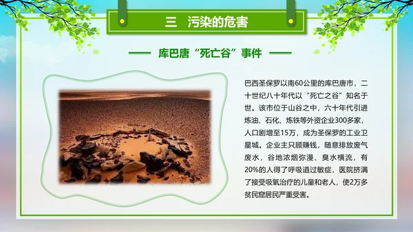 环境污染与保护宣传通用PPT课件模板