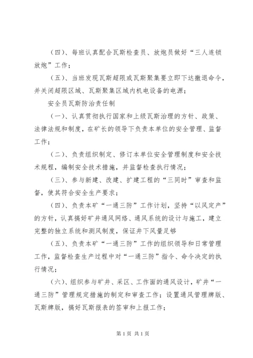 煤矿瓦斯防治责任制及瓦斯防治管理制度 (4).docx