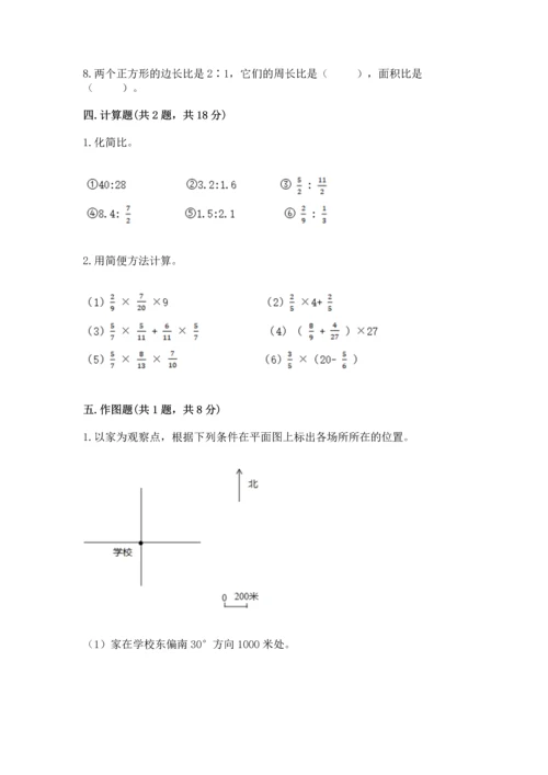 小学六年级上册数学期末测试卷附参考答案（培优）.docx