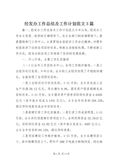 经发办工作总结及工作计划范文3篇.docx