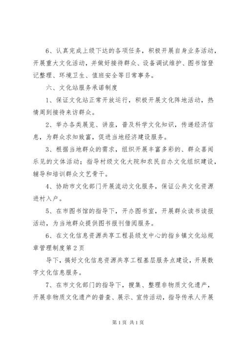 乡镇文化站规章管理制度.docx