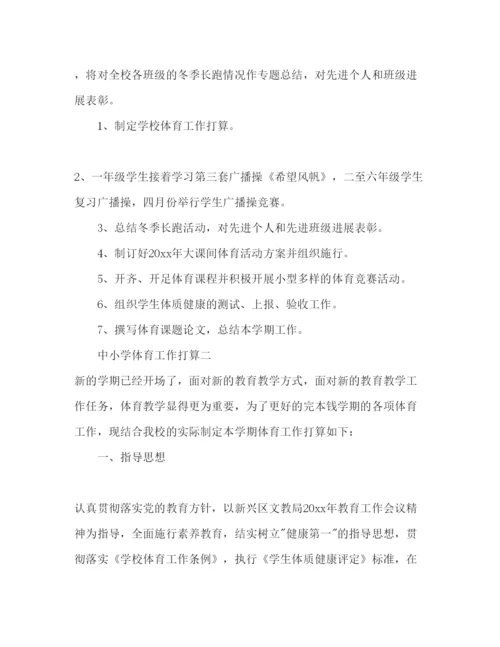 精编中小学体育工作参考计划范文.docx