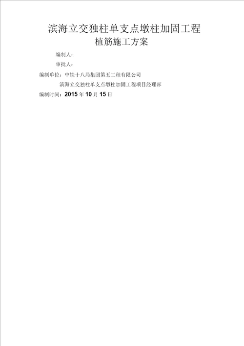 植筋专项施工方案