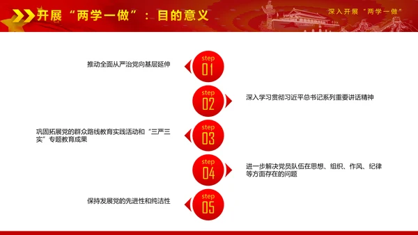 党政稳重大气两学一做动态PPT