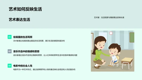 艺术实践教学报告PPT模板