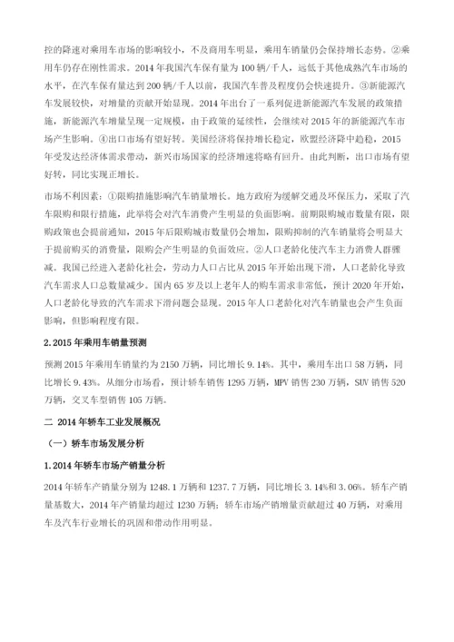 乘用车工业发展报告.docx