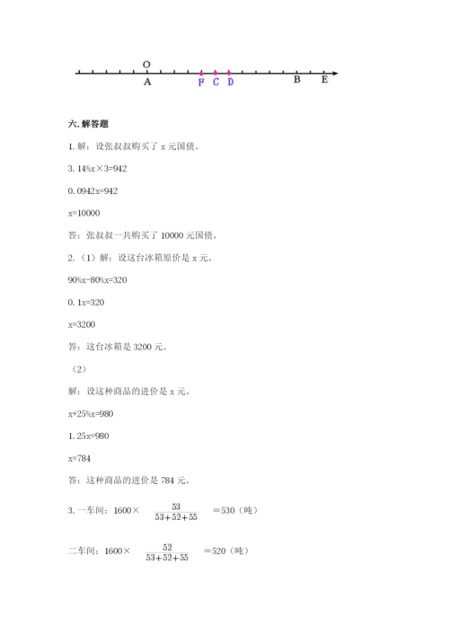 人教版六年级下册数学期末测试卷带答案（黄金题型）.docx