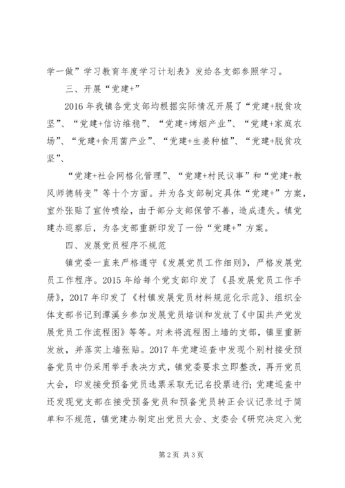 乡镇落实党建巡察工作汇报.docx