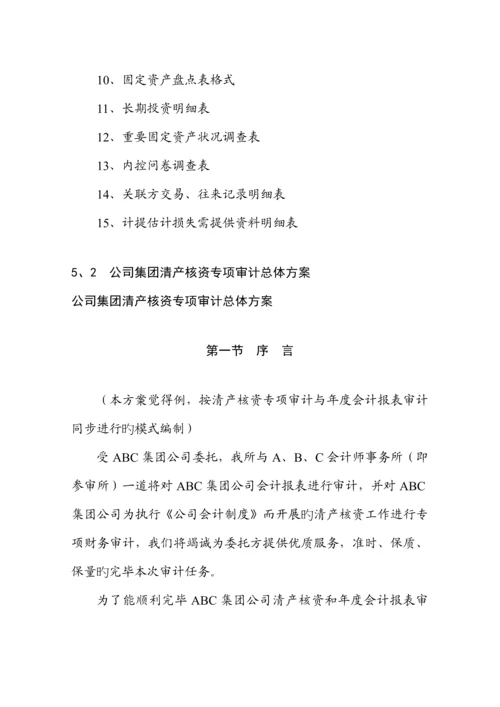 清产核资专项审计工作调查专题方案.docx