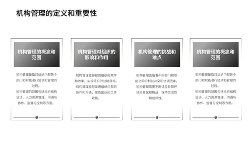 黑色商务风机构管理的有效实践PPT模板