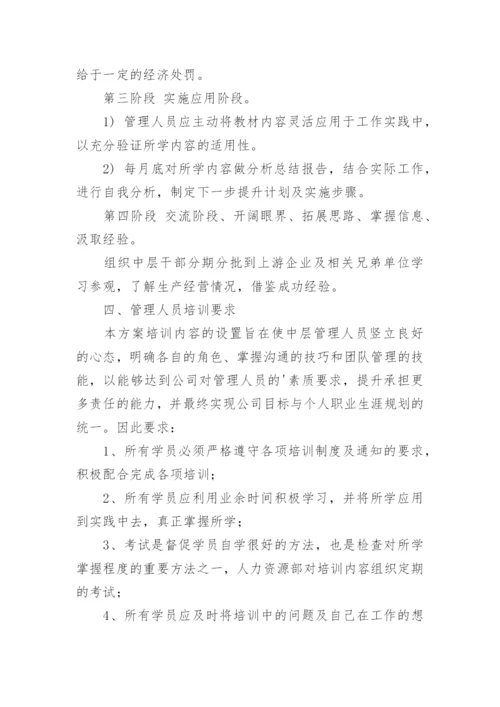 中层管理人员培训方案.docx