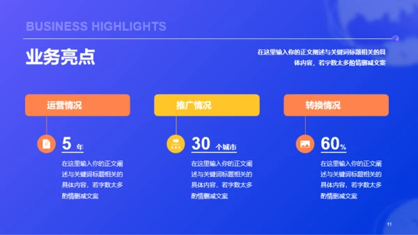 蓝色创意酷炫3D工作总结PPT