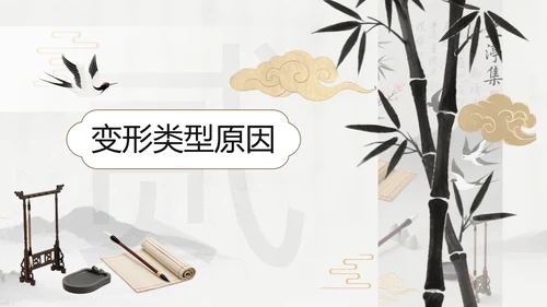 灰色中国风汉字演变PPT