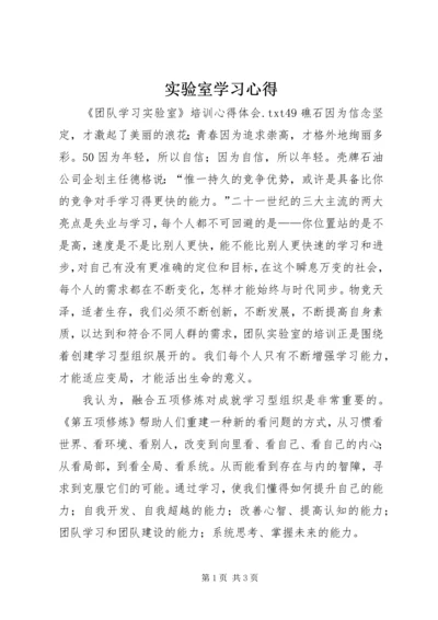 实验室学习心得.docx