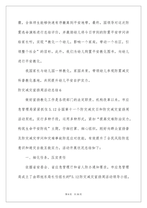 防灾减灾宣传周活动总结.docx