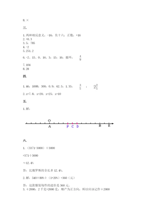 青岛版六年级数学下学期期末测试题附完整答案（夺冠系列）.docx