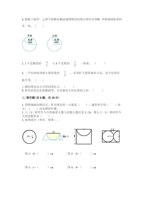 人教版数学六年级上册期末测试卷及答案【考点梳理】.docx