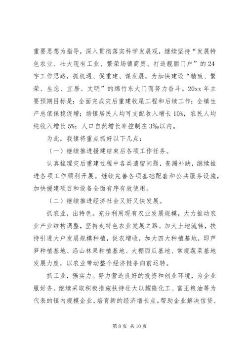 乡镇年度工作总结及工作安排.docx
