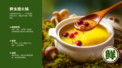 绿色餐饮中国美食云南美食介绍PPT模板