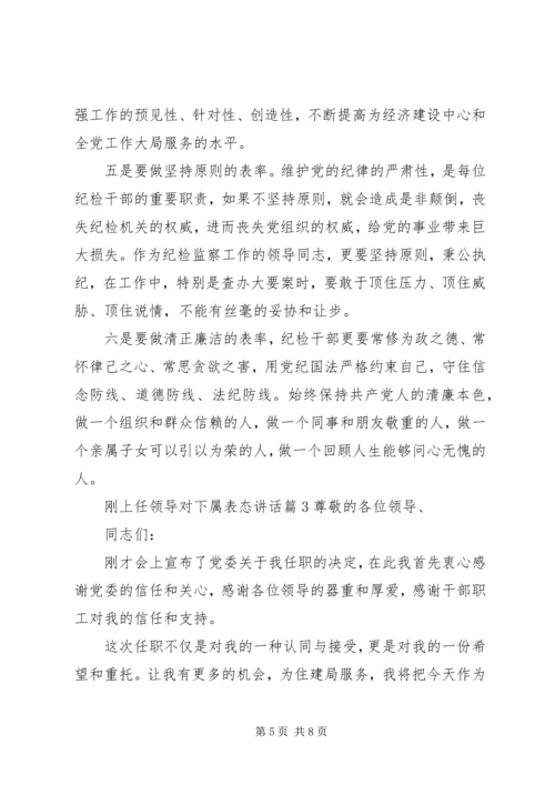 刚上任领导对下属表态讲话.docx