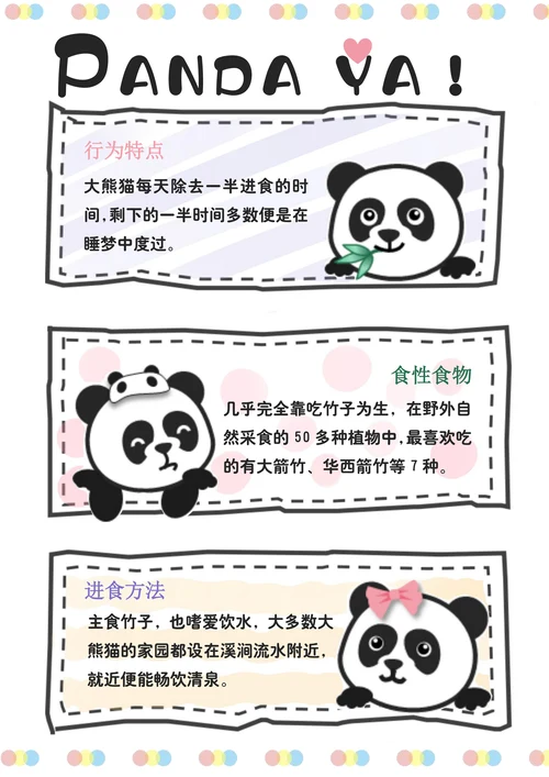 可爱熊猫风格手账