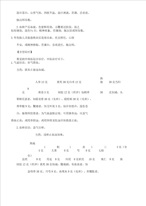 产后出血中医中药