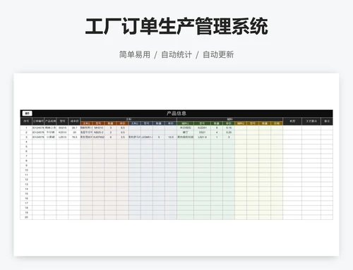 工厂订单生产管理系统