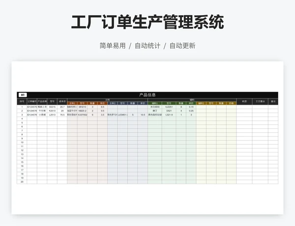 工厂订单生产管理系统