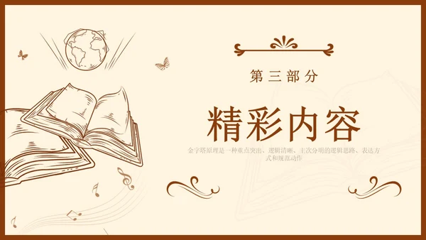 金字塔原理读书分享简约复古咖啡色