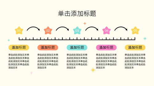彩色卡通插画学生自我介绍PPT模板