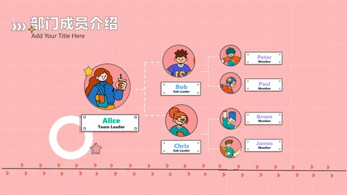 粉色卡通风工作汇报PPT套装