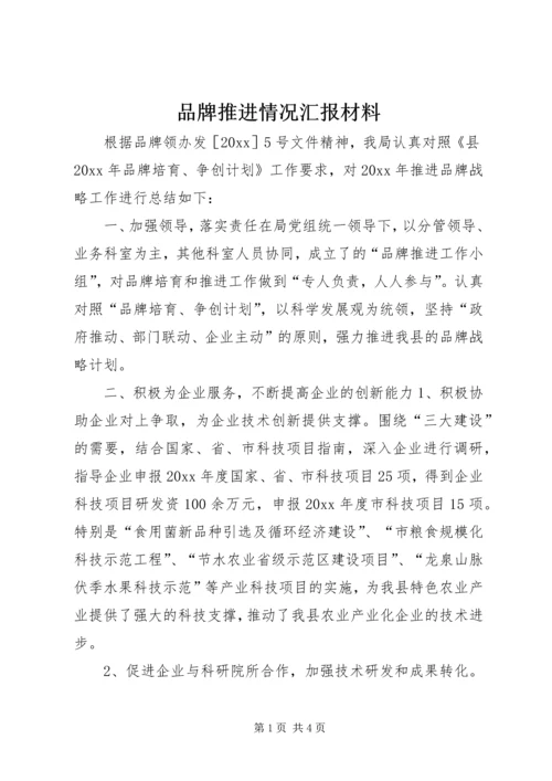 品牌推进情况汇报材料 (2).docx