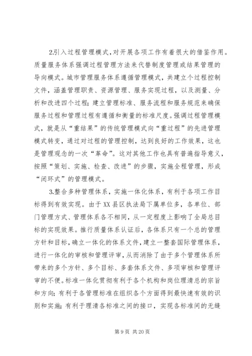 城市管理行政执法局赴某某参观学习情况汇报.docx