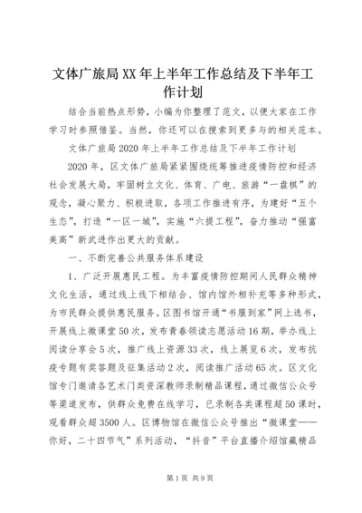 文体广旅局XX年上半年工作总结及下半年工作计划.docx