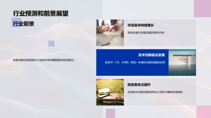 游戏动画投资分析报告PPT模板