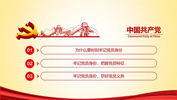 党员身份永远不能忘做合格党员学习教育PPT